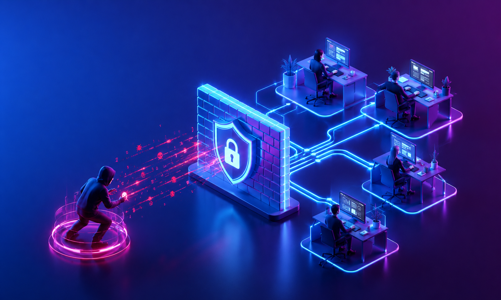 Firewall protecting a business network